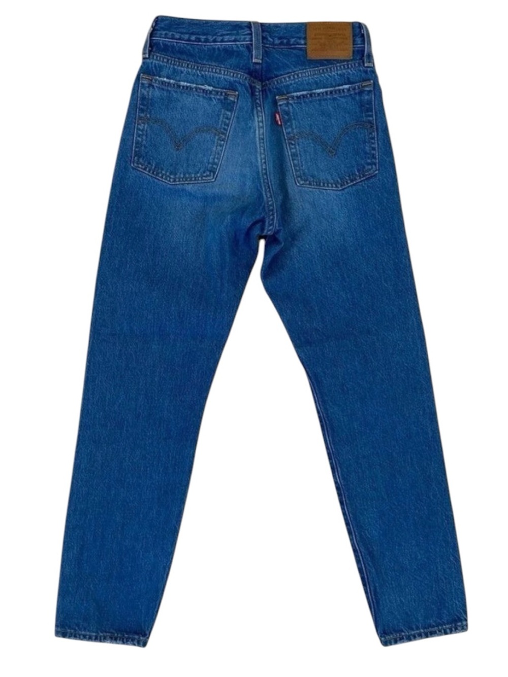 Levis premium denim wedgie jeans button fly blue 100% cotton high rise waist 25